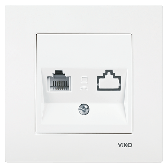 VIKO KARRE BEYAZ TEKLI NUMERIS TELEFON PRIZI CAT3  90967013