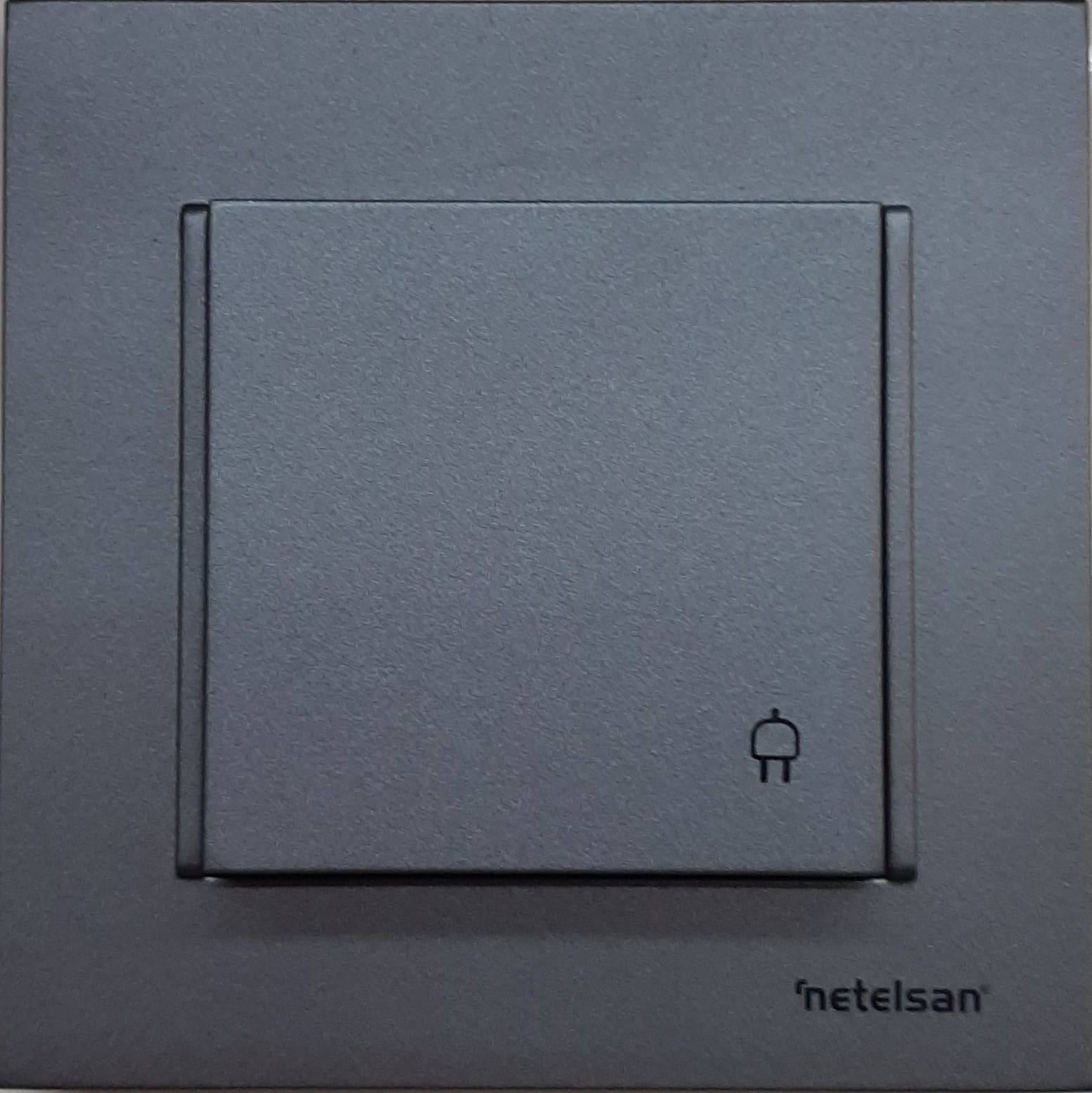 NETELSAN ANTRASIT BYOBU KAPAKLI TOPRAKLI PRIZ 20007